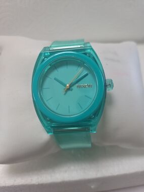 Nixon Turquoise Clear Case Analog Watch